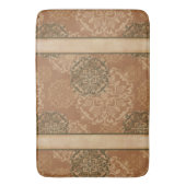 Mit Monogramm Boho Dark Rust Mandalas Badematte (Vorderseite Vertikal)