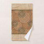 Mit Monogramm Boho Dark Rust Mandalas Badhandtuch Set (Handtuch)