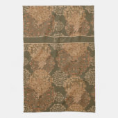 Mit Monogramm Boho Dark Rust Mandalase Küchentüche Geschirrtuch (Vertikal)