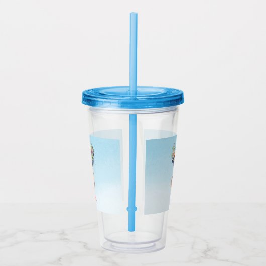 Mit Monogramm Boho Deer Acryltrinkbecher (Rechts)