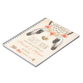 Mit Monogramm Boho Dreamcatcher Notizblock (Linke Seite)