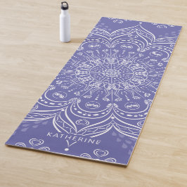Mit Monogramm Boho Mandala Lila Elegant Yogamatte