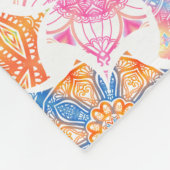 Mit Monogramm Boho Mandala Muster Name hinzufügen Fleecedecke (Ecke)