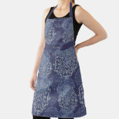 Mit Monogramm Boho Moody Demin Blues Mandalase Schürze (InSitu)