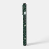 Mit Monogramm botanisch iPhone 15 Hülle (Linke Seite)