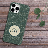 Mit Monogramm botanisch iPhone 15 Hülle