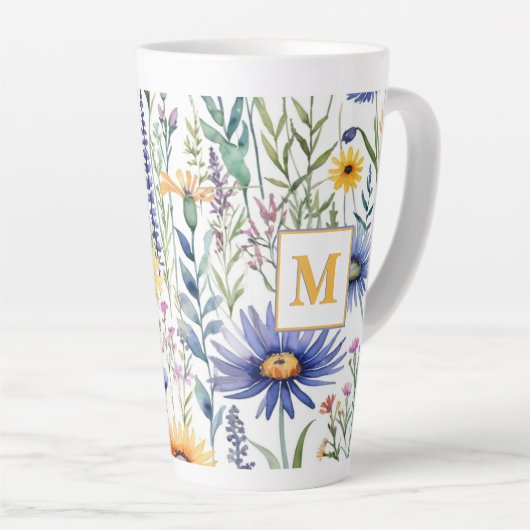Mit Monogramm botanische Wildblumen der Flora Hübs Milchtasse (Rechte Ecke)