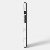 Mit Monogramm botanisches Beige-Dekorationsblatt Case-Mate iPhone Hülle (Rückseite / Links)