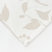 Mit Monogramm botanisches Beige-Dekorationsblatt Fleecedecke (Ecke)