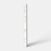 Mit Monogramm botanisches Beige-Dekorationsblatt Samsung Galaxy Hülle (Linke Seite)