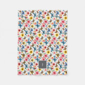Mit Monogramm botanisches Wasserfarbenmuster Fleecedecke (Vorderseite)