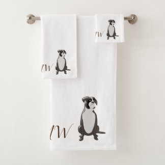 Mit Monogramm Boxer-Dog-Design Badhandtuch Set
