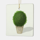 Mit Monogramm Boxwood Topiary Memorial Keepake Keramikornament (Links)
