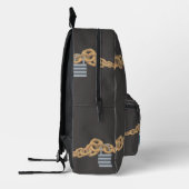 Mit Monogramm Boy's Chains & Lock Themed Bedruckter Rucksack (Links)