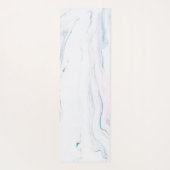 Mit Monogramm-braune und grüne Yoga-Pose Silhouett Yogamatte (Rückseite)