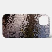 Mit Monogramm-braunes Grau-Schimmernde Snakeskin-E Case-Mate iPhone Hülle (Rückseite (Horizontal))