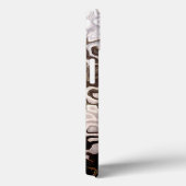 Mit Monogramm-braunes Grau-Schimmernde Snakeskin-E Case-Mate iPhone Hülle (Rückseite / Rechts)