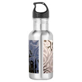 Mit Monogramm-braunes Grau-Schimmernde Snakeskin-E Edelstahlflasche (Rückseite)