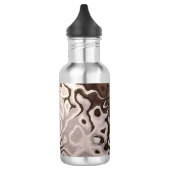 Mit Monogramm-braunes Grau-Schimmernde Snakeskin-E Edelstahlflasche (Links)
