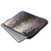 Mit Monogramm-braunes Grau-Schimmernde Snakeskin-E Laptopschutzhülle (Vorne Knopf)