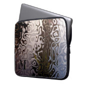 Mit Monogramm-braunes Grau-Schimmernde Snakeskin-E Laptopschutzhülle (Vorderseite Links)