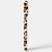 Mit Monogramm-braunes Leopard-Muster Moderner Chic Case-Mate iPhone Hülle (Rückseite / Rechts)