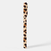 Mit Monogramm-braunes Leopard-Muster Moderner Chic iPhone Hülle (Rechte Seite)