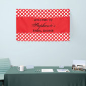Mit Monogramm Brautparty "White and Red Polka Dot" Banner (Messeveranstaltung)
