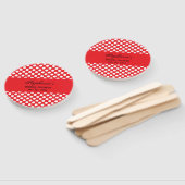 Mit Monogramm Brautparty "White and Red Polka Dot" Fächer (Non-assembled)