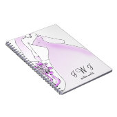 Mit Monogramm Brautzeitschriften-Notizbuch Notizblock (Rechte Seite)