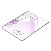 Mit Monogramm Brautzeitschriften-Notizbuch Notizblock (Linke Seite)