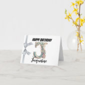 Mit Monogramm Brief "J" Happy Birthday Karte (Gelbe Blume)