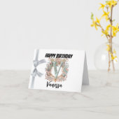 Mit Monogramm Brief "V" Happy Birthday Karte (Gelbe Blume)