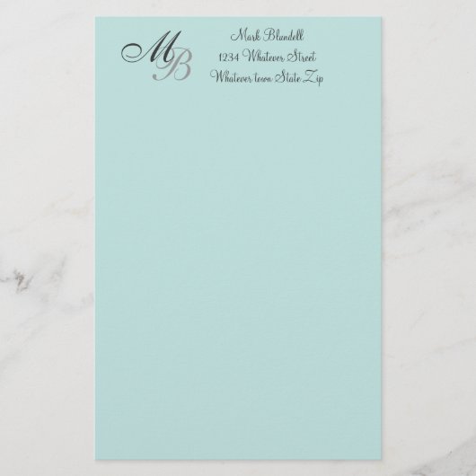 Mit Monogramm Briefpapier (Vorderseite)