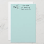 Mit Monogramm Briefpapier (Vorne/Hinten)