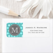 Mit Monogramm-Bright-Blue-Polka-Dot-Muster (Insitu)