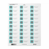 Mit Monogramm-Bright-Blue-Polka-Dot-Muster (Vorne)
