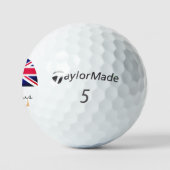 Mit Monogramm Britische Flagge & Vereinigtes König Golfball (Logo)