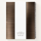 Mit Monogramm Bronze Brown-Geschäft mit gebürstete Notizblock (Rückseite)