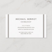 Mit Monogramm Bronze Brown Metallic Foil Consultan Visitenkarte (Rückseite)