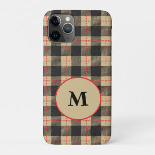 Mit Monogramm Brown Black und Red Buffalo Case-Mate iPhone Hülle