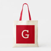 Mit Monogramm Buch liebt so viele Bücher Tragetasche (Rückseite)