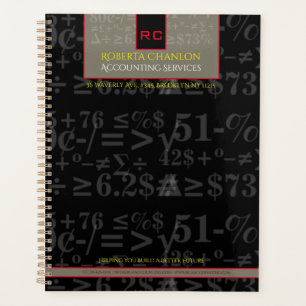 Mit Monogramm Buchhaltungsplan Planer
