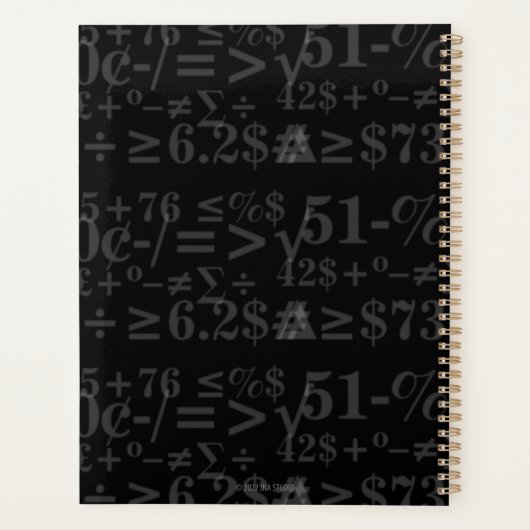 Mit Monogramm Buchhaltungsplan Planer (Rückseite)