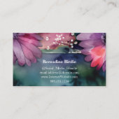 Mit Monogramm Buchstabe B Einfaches, elegantes, fl Visitenkarte (Rückseite)