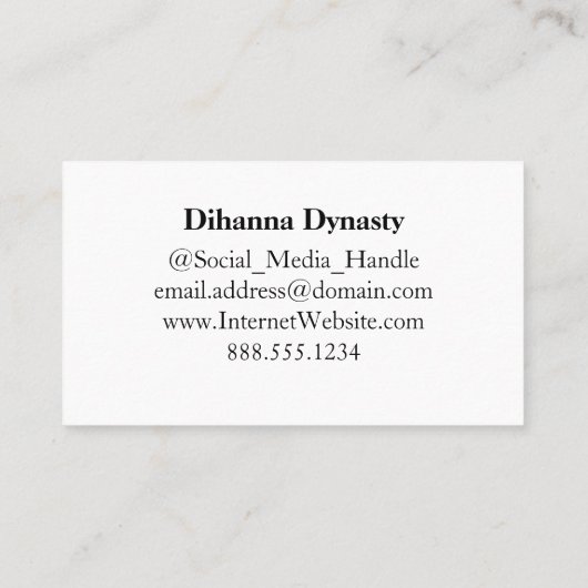 Mit Monogramm Buchstabe D Einfache Schwarz-Weiß-Bl Visitenkarte (Rückseite)