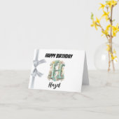 Mit Monogramm Buchstabe "H" Glückwunsch zum Geburt Karte (Gelbe Blume)