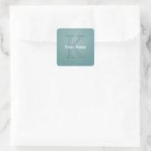 Mit Monogramm Buchstabe K einsetzen Quadratischer Aufkleber (Tasche)