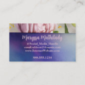 Mit Monogramm Buchstabe M Einfach Chic Floral Wass Visitenkarte (Rückseite)