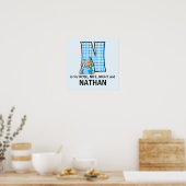 Mit Monogramm Buchstabe N Baby Room Poster (Küche)